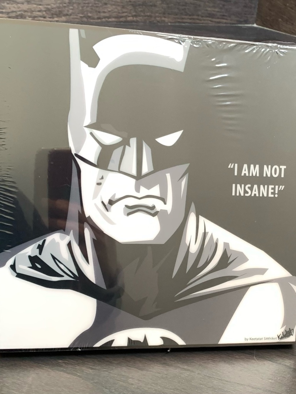 Wall Decoration Funny Pop Art Batman Poster w/Wooden Frame 10"x10" Keetatat
